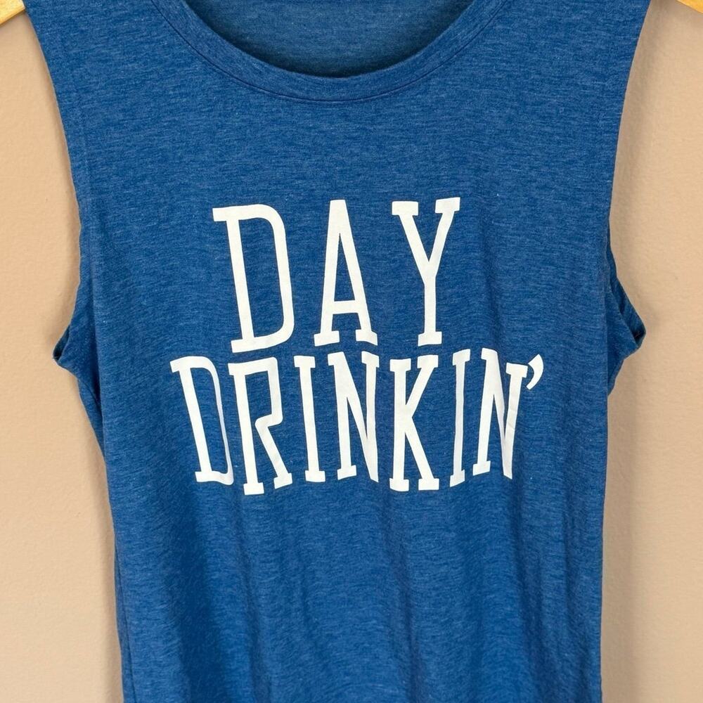 Day Drinking Blue Tank Top Medium